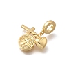 Brass European Dangle Pendants KK-D431-079A-G-2