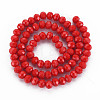 Opaque Solid Color Glass Beads Strands EGLA-A034-P3mm-D22-2