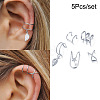 5Pcs Alloy Cuff Earrings WGB83F9-18-1