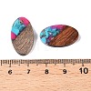 Transparent Resin and Walnut Wood Pendants RESI-T057-03K-3