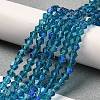 Transparent Electroplate Glass Beads Strands EGLA-A039-T3mm-L01-4