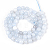 Dyed Natural White Jade Beads Strands G-T139-6mm-60-24-2