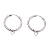 Tarnish Resistant 201 Stainless Steel Huggie Hoop Earring Findings STAS-P283-01O-P-1