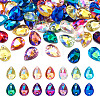  72pcs 12 colors Teardrop Shape Sew on Rhinestone GLAA-TA0001-45-10