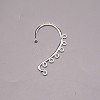 Alloy Ear Cuff Findings LS-FIND-WH0092-52S-1