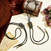 2Pcs 2 Styles Alloy Guitar Pendant Bolo Tie Lariat Necklaces NJEW-GA0001-20-4