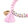 Word Love Beads Stretch Bracelet for Girl Women BJEW-JB07208-04-5