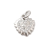 Brass Micro Pave Cubic Zirconia Charms KK-C139-25A-P-1
