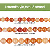 Yilisi 3 Strands 3 Sizes Natural Carnelian Beads Strands G-YS0001-08-11