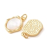 Brass & Natural White Shell Pendants SH-CBA2F11-19A-G-2