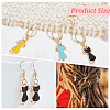 Alloy Enamel Cat Charm Locking Stitch Markers HJEW-PH01672-4