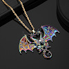 Alloy Double Dragon Pendant Necklaces for Women Men WGB8FF1-03-1