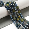 Dyed & Heated Natural Fire Crackle Agate Beads Strands G-P539-B01-02-2