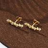925 Sterling Silver Clear Cubic Zirconia Stud Earrings EJEW-Q032-01G-G-2