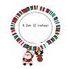 10Pcs 10 Styles Polymer Clay Heishi Beaded Stretch Bracelet Sets for Christmas BJEW-JB06128-2