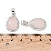 Natural Rose Quartz Pendants G-M405-05P-02-3