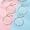 Natural Freshwater Shell Dyed Beaded Bracelets for Women BJEW-JB13405-1