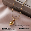 Vintage 304 Stainless Steel Enamel Pendant Round Snake Chain Necklaces for Women QH4448-3-1