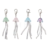Jellyfish Lampwork & Glass Pendant Decorations HJEW-JM04590-1