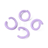Spray Painted Iron Open Jump Rings IFIN-T017-04B-15-1