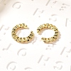 Brass Micro Pave Cubic Zirconia Cuff Earrings ZIRC-H109-06G-5