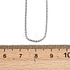 1MM Brass Box Chain Adjustable Slider Necklaces KK-H533-10B-P-5