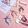 3Pcs Boho Rainbow Keychain Weaving Macrame Rainbow Tassel Keychain Cute Keychain for Women Girl Bag Wallet Accessories JX260A-4