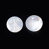 Natural White Shell Cabochons SSHEL-D083-11-2