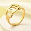Textured 304 Stainless Steel Hollow Rectangle Finger Ring for Women RJEW-L126-12B-G-1