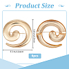 6Pcs Vortex Spiral Zinc Alloy Lapel Pins for Clothes JEWB-FG0001-78-2