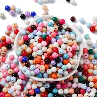 Opaque Acrylic Beads SACR-Q004-01H-1