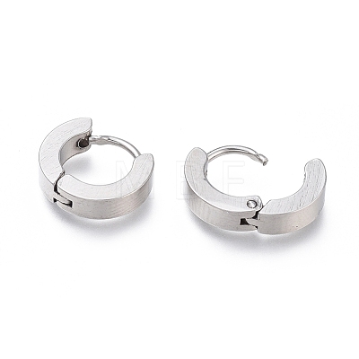 Tarnish Resistant 304 Stainless Steel Huggie Hoop Earrings EJEW-O087-09E-P-1