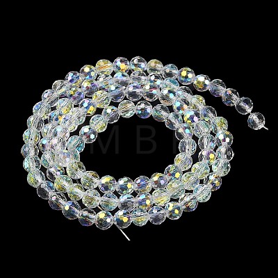 Transparent Electroplate Glass Beads Strands GLAA-Q099-B01-06-1