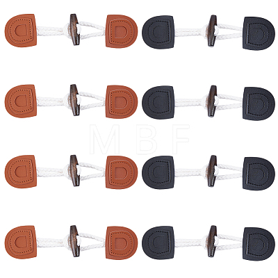8Pcs 2 Colors Wood Buttons BUTT-GF0004-36-1