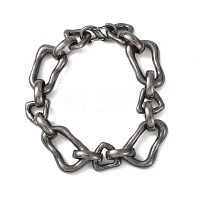 304 Stainless Steel Chunky Link Chain Bracelets for Women Men BJEW-C148-03AS-1