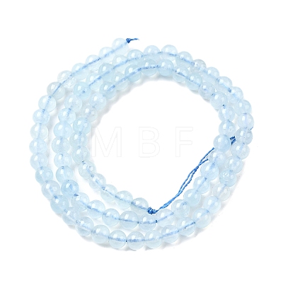 Natural Aquamarine Beads Strands G-G344-A08-4mm-1