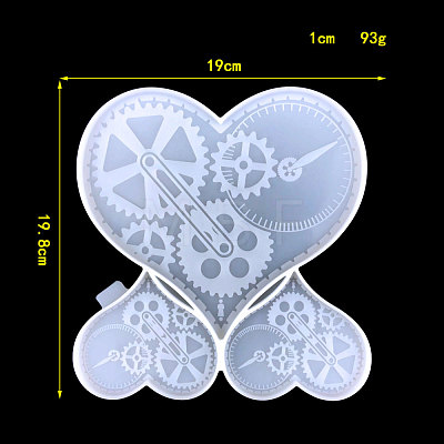 DIY Heart with Gear Wall Decoration Silicone Molds VALE-PW0001-088A-1