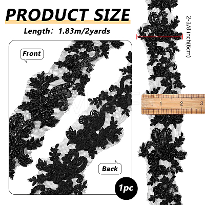 2Yards Polyester Lace Trim OCOR-FG0003-28A-1
