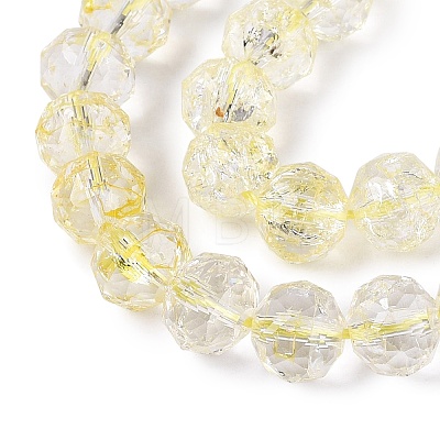 Crackle Transparent Glass Beads Strands GLAA-N063-10mm-08-1