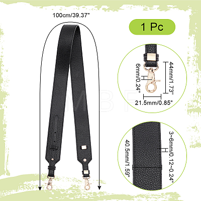 Litchi Texture PU Leather Bag Straps FIND-WH0418-09G-01-1