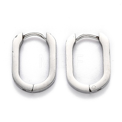 304 Stainless Steel Huggie Hoop Earrings STAS-J033-11B-P-1