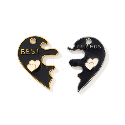 304 Stainless Steel Enamel Pendants STAS-OY003-24GP-1