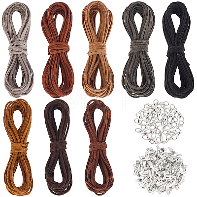 DIY Faux Suede Cord Bracelets & Necklace Making Kit DIY-CL0002-48-1