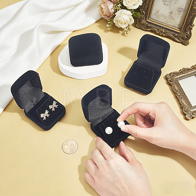 Portable Travel Velvet Jewelry Organizer Cases for Earrings and Necklace CON-WH0089-246A-1
