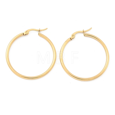 Ion Plating(IP) 304 Stainless Steel Hoop Earrings EJEW-N0016-11G-E-1