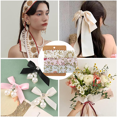 1 Set Polyester Flower Printed Ribbon OCOR-CY0002-38B-1