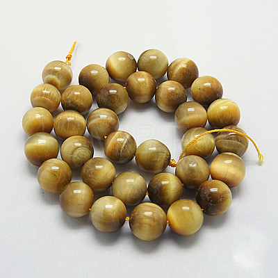 Natural Yellow Tiger Eye Beads Strands X-G-G212-4mm-18-1