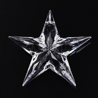 Transparent Acrylic Pendants X-TACR-T028-09A-1