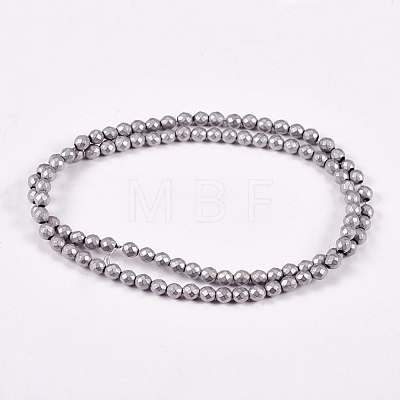 Electroplate Non-magnetic Synthetic Hematite Beads Strands X-G-J169C-4mm-07-1