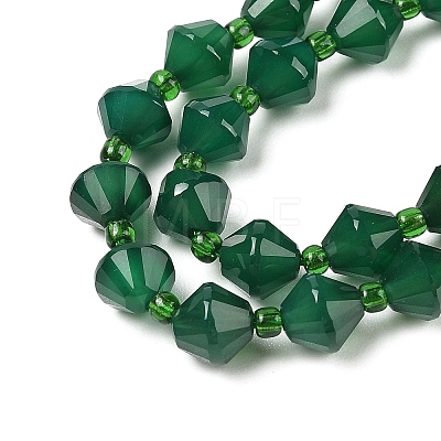 Natural Green Onyx Agate Beads Strands G-NH0001-F01-01A-1